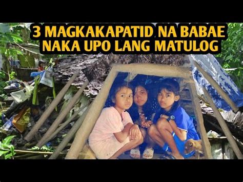 TATLONG MAGKAKAPATID NA BABAE NAKATIRA SA GITNA .